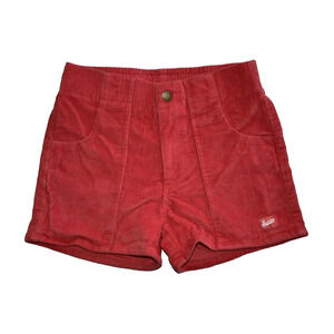 A5 NEW HAMMIES Red Corduroy Elastic Waistband Shorts Size 28